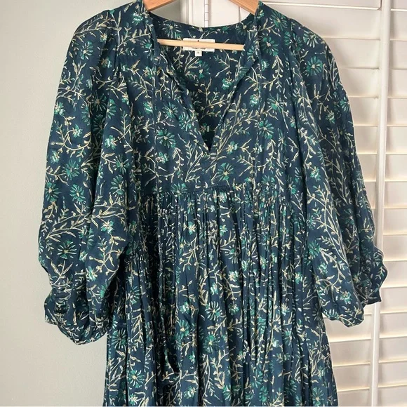 Indian block print cotton dress - Picture 2 of 4